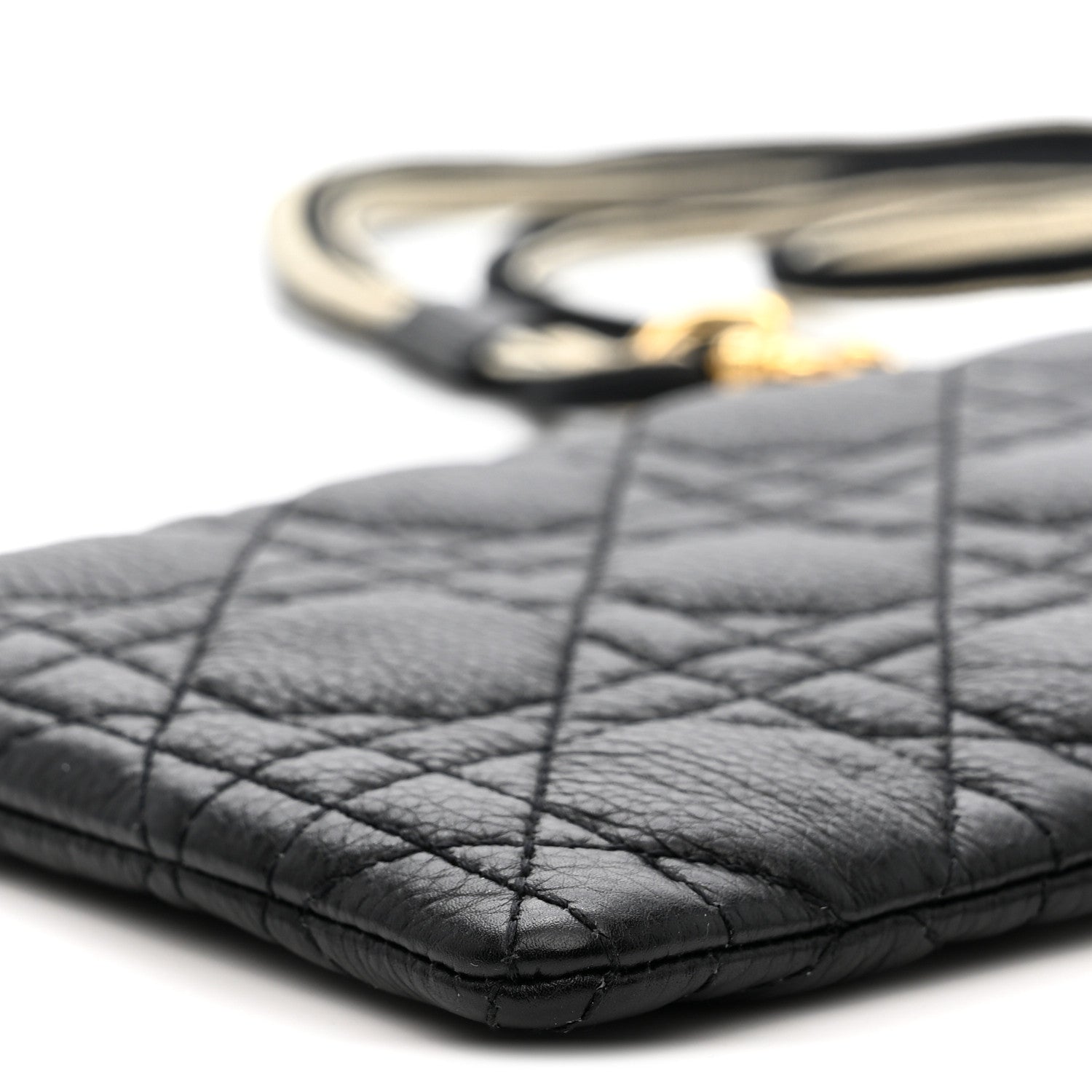 Christian Dior Supple Calfskin Cannage Caro Multifunctional Pouch Black 12 of 13