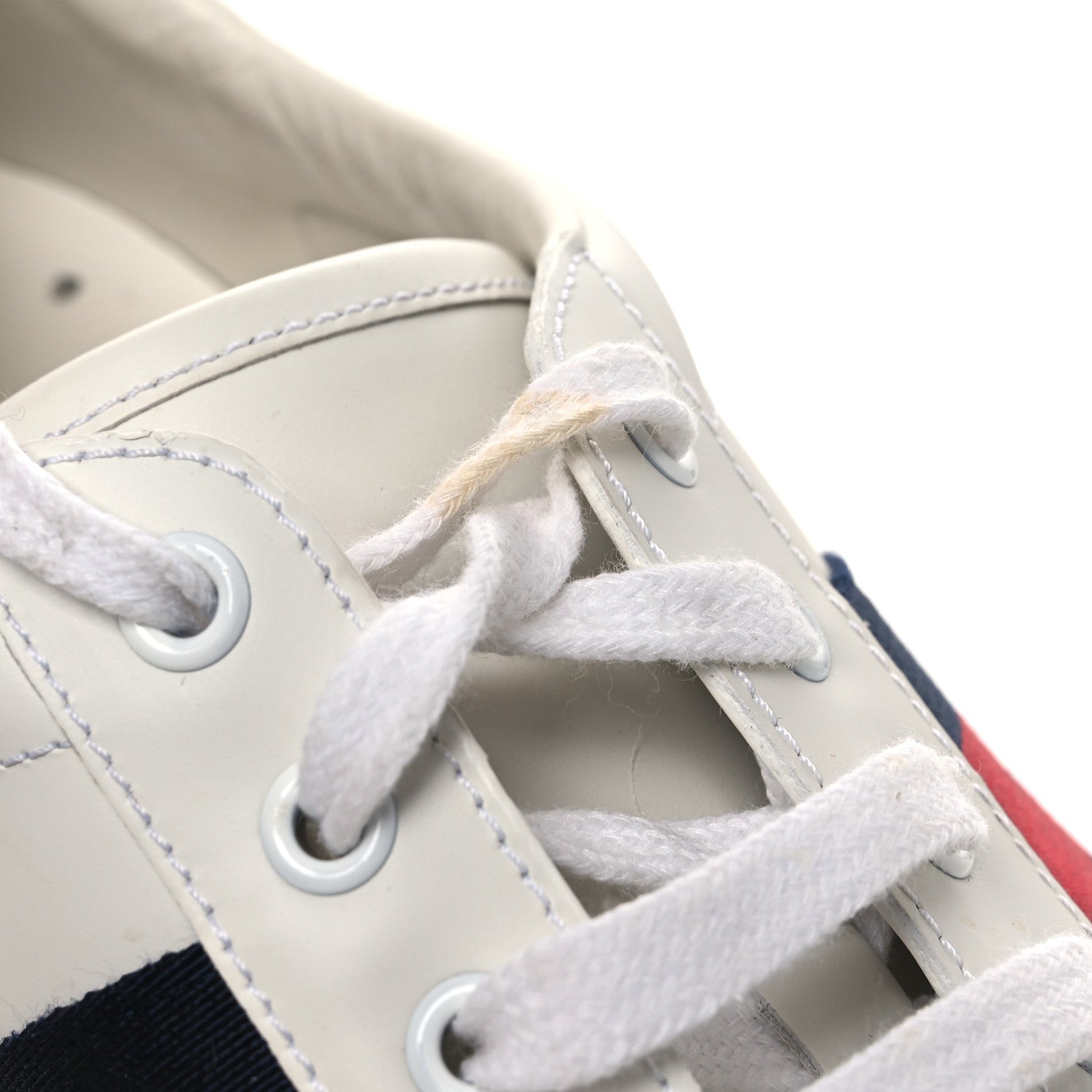 Gucci Calfskin Ayers Web Mens Ace Sneakers 10.5 White Blue 13 of 17