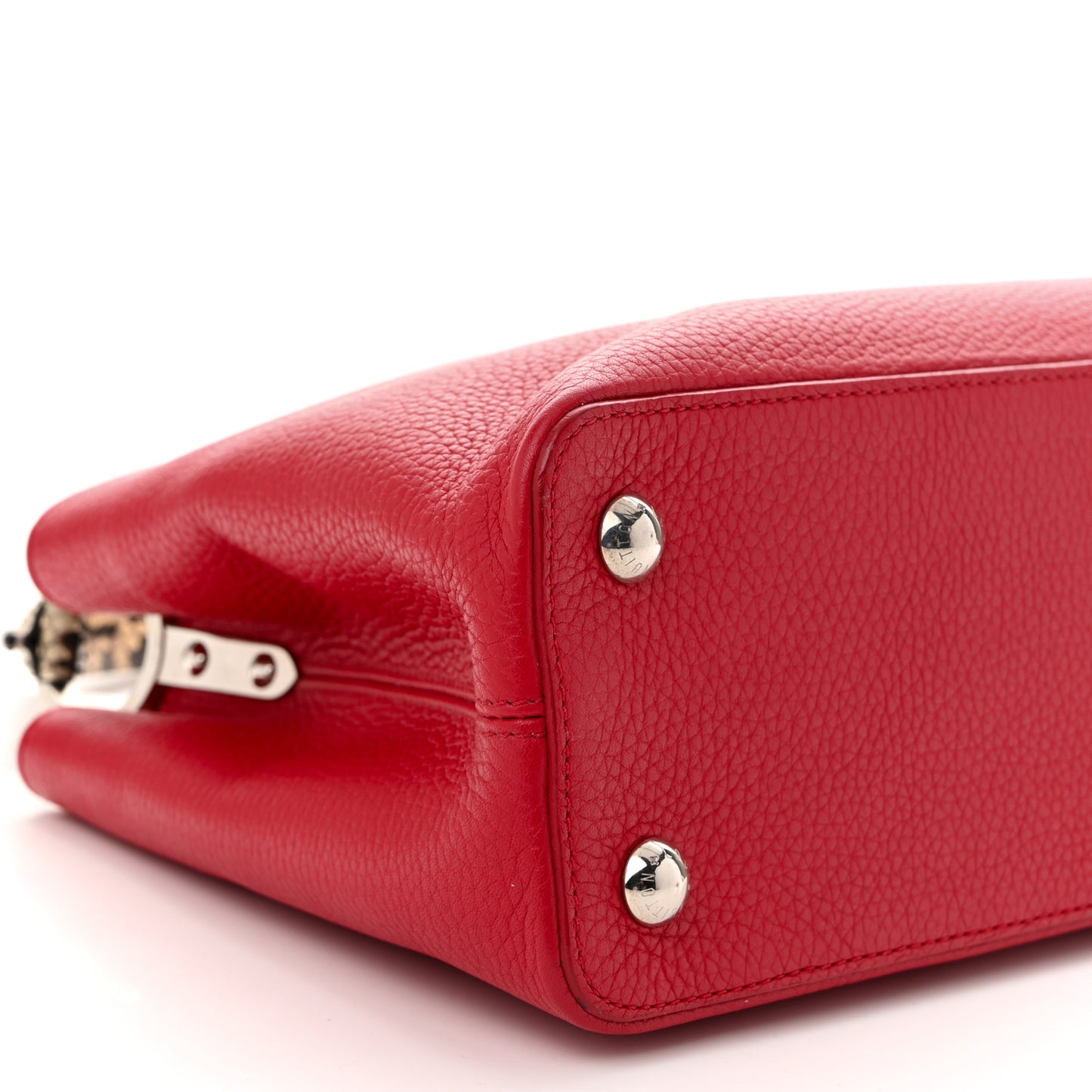 Taurillon Snakeskin Capucines PM Rubis