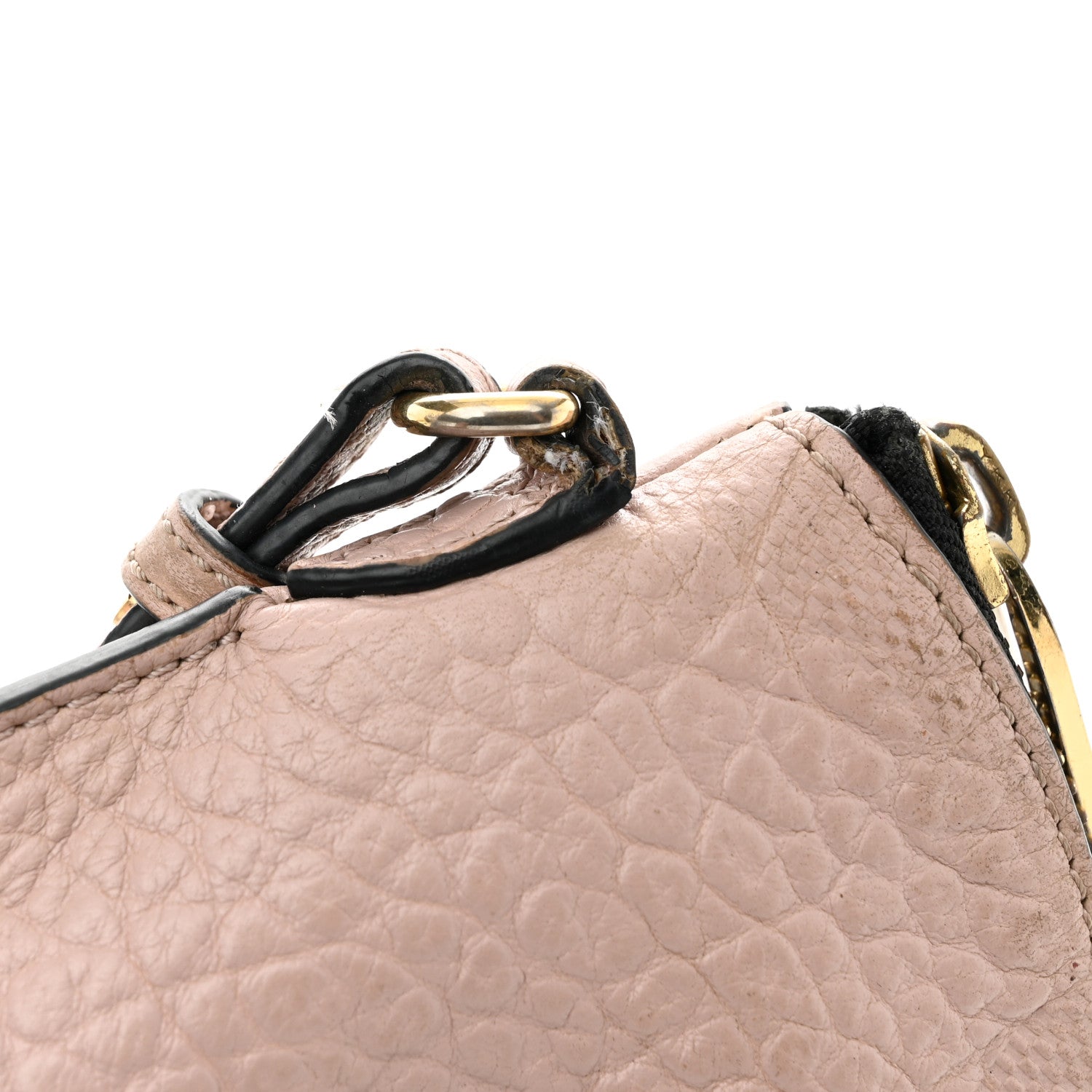 Burberry Signature Grain Calfskin Check Embossed Peyton Crossbody Clutch Bag Pale Orchid 17 of 17
