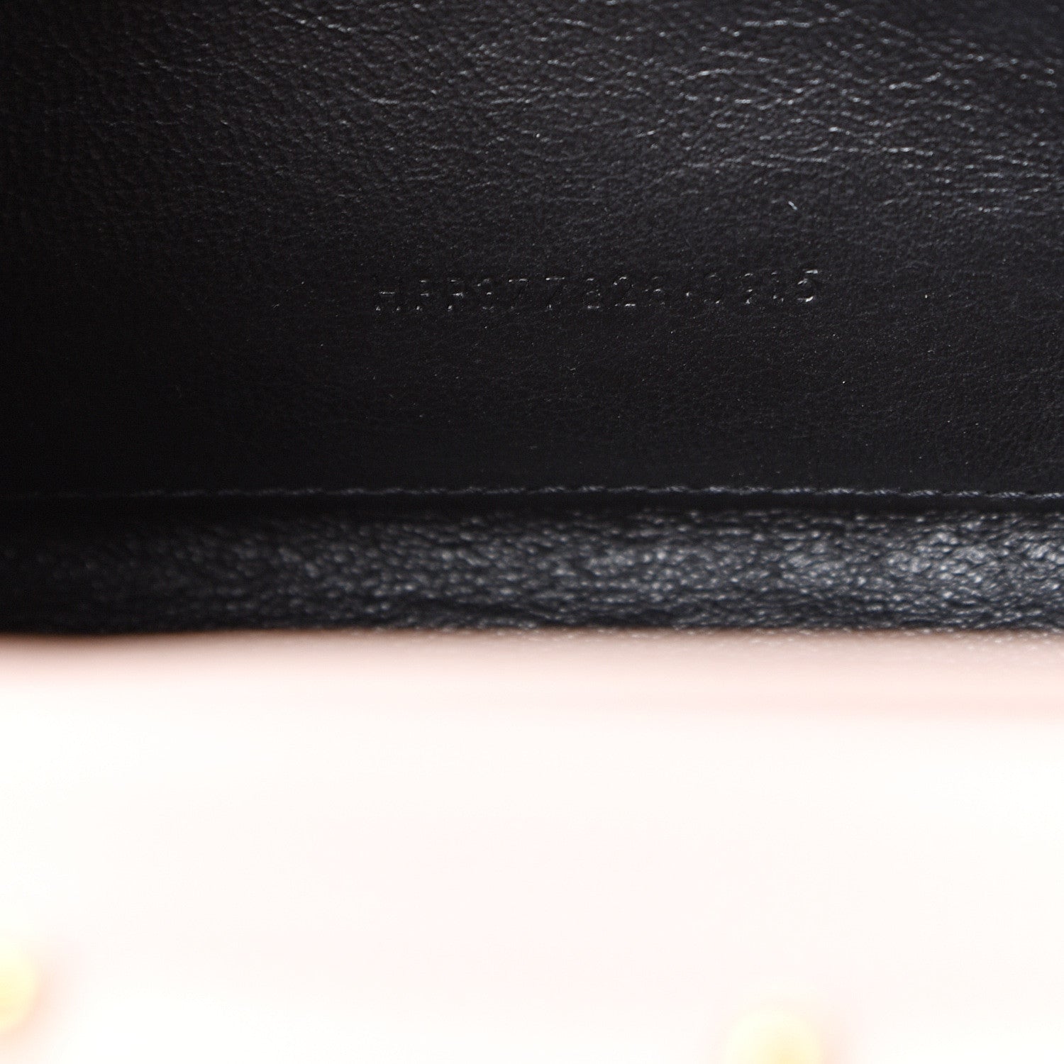 Saint Laurent Grain De Poudre Matelasse Chevron Monogram Chain Wallet Pale Blush 6 of 13