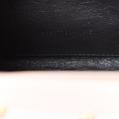 Saint Laurent Grain De Poudre Matelasse Chevron Monogram Chain Wallet Pale Blush 6 of 13