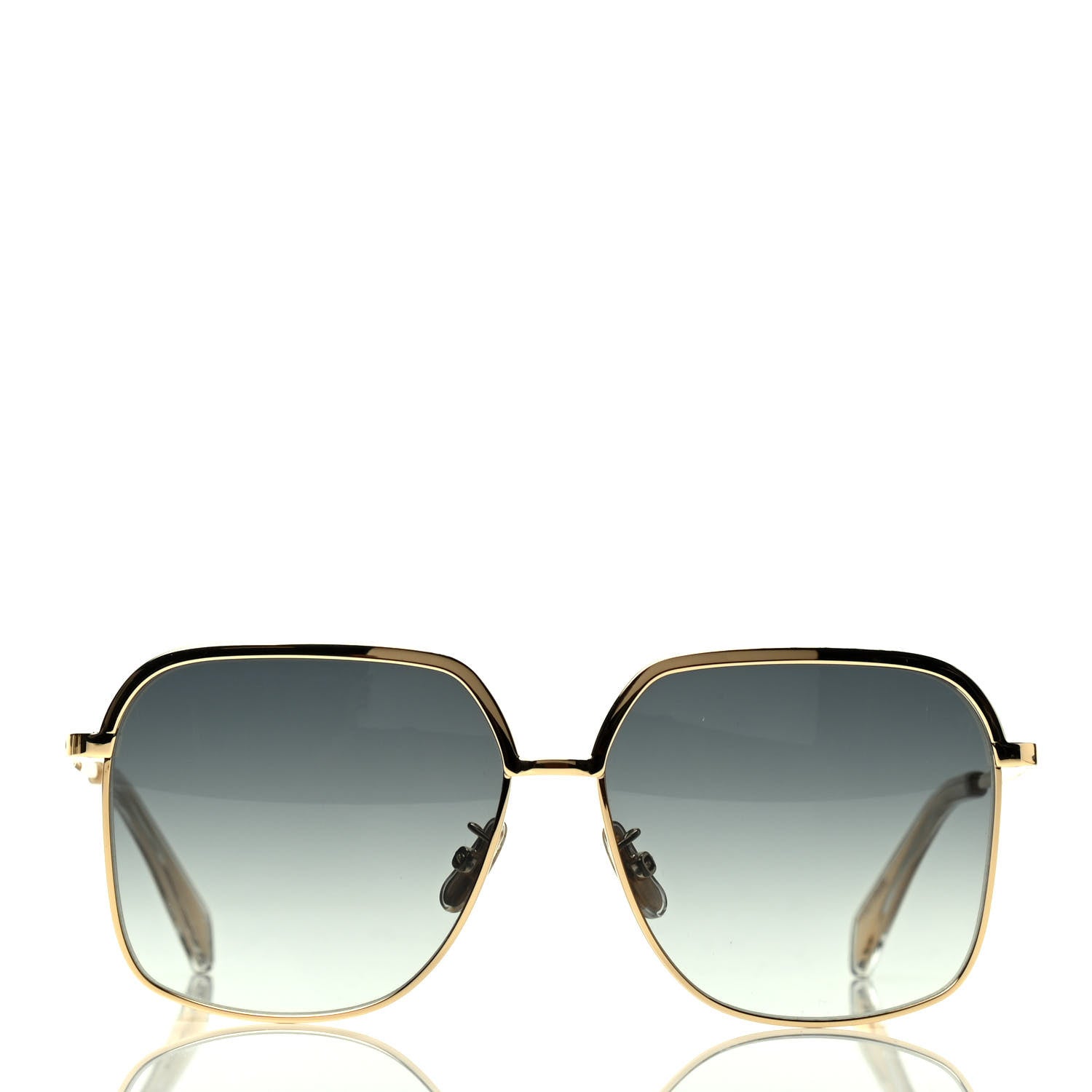 Celine Square Sunglasses Shiny Endura Gold Gradient Smoke 2 of 6