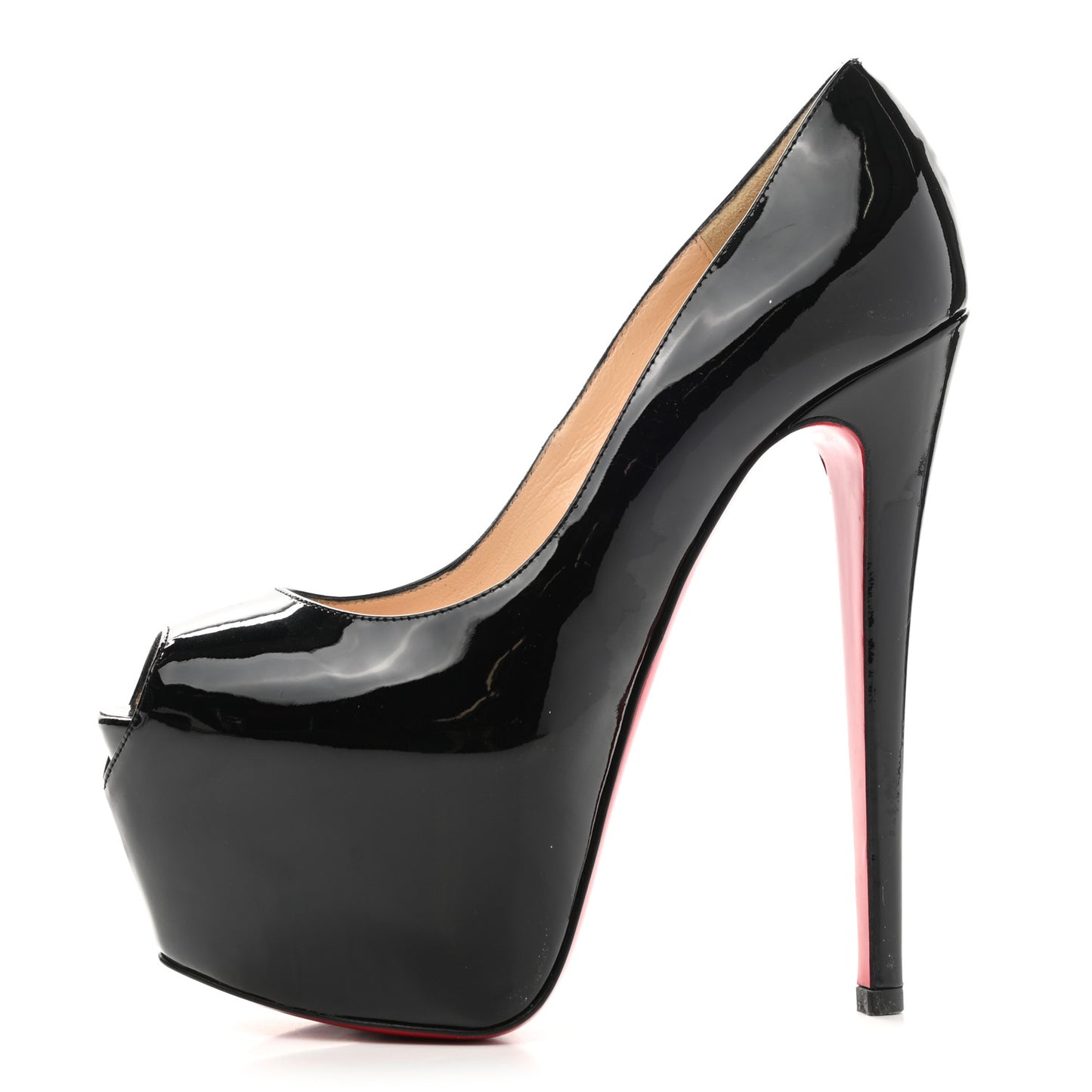 Patent Daffodile Peep Toe 160 Pumps 36.5 Black