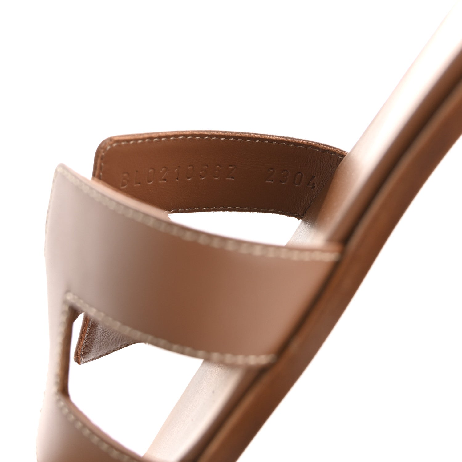 Hermes Box Calfskin Oran Sandals 39 Gold 9 of 9