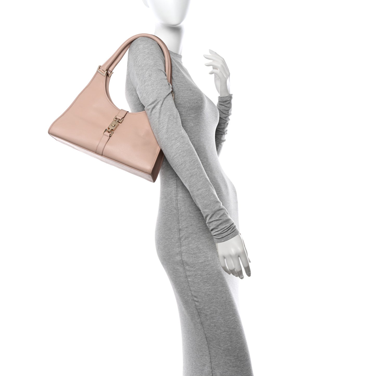 Calfskin Bardot Shoulder Bag Light Pink