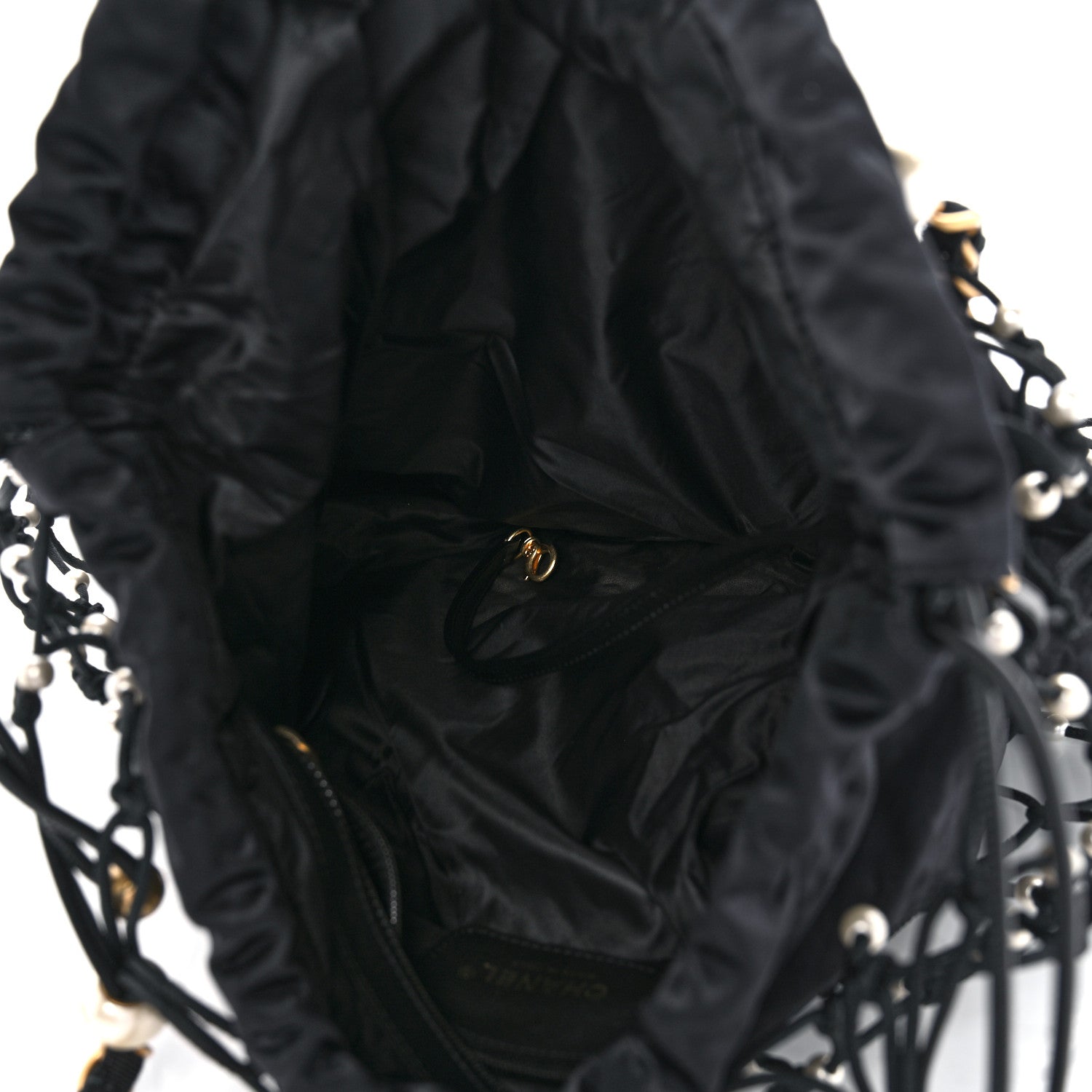 Chanel Nylon Pearl Coco Beach Net Tote Black 5 of 11