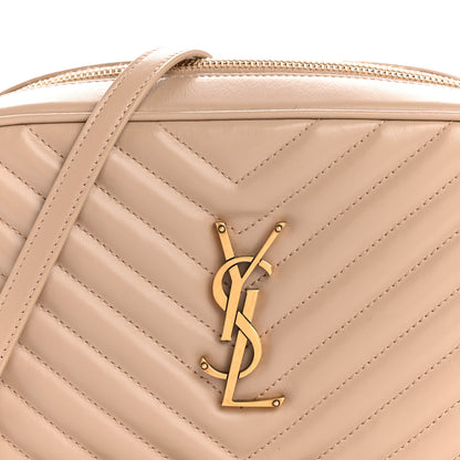Saint Laurent Calfskin Matelasse Monogram Lou Camera Bag Dark Beige 8 of 14