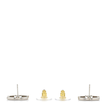 Chanel Crystal CC Earrings Silver 3 of 6