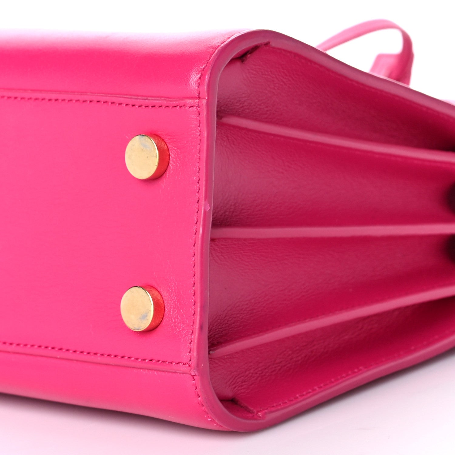 Saint Laurent Calfskin Nano Sac De Jour Lipstick Fuchsia 7 of 9