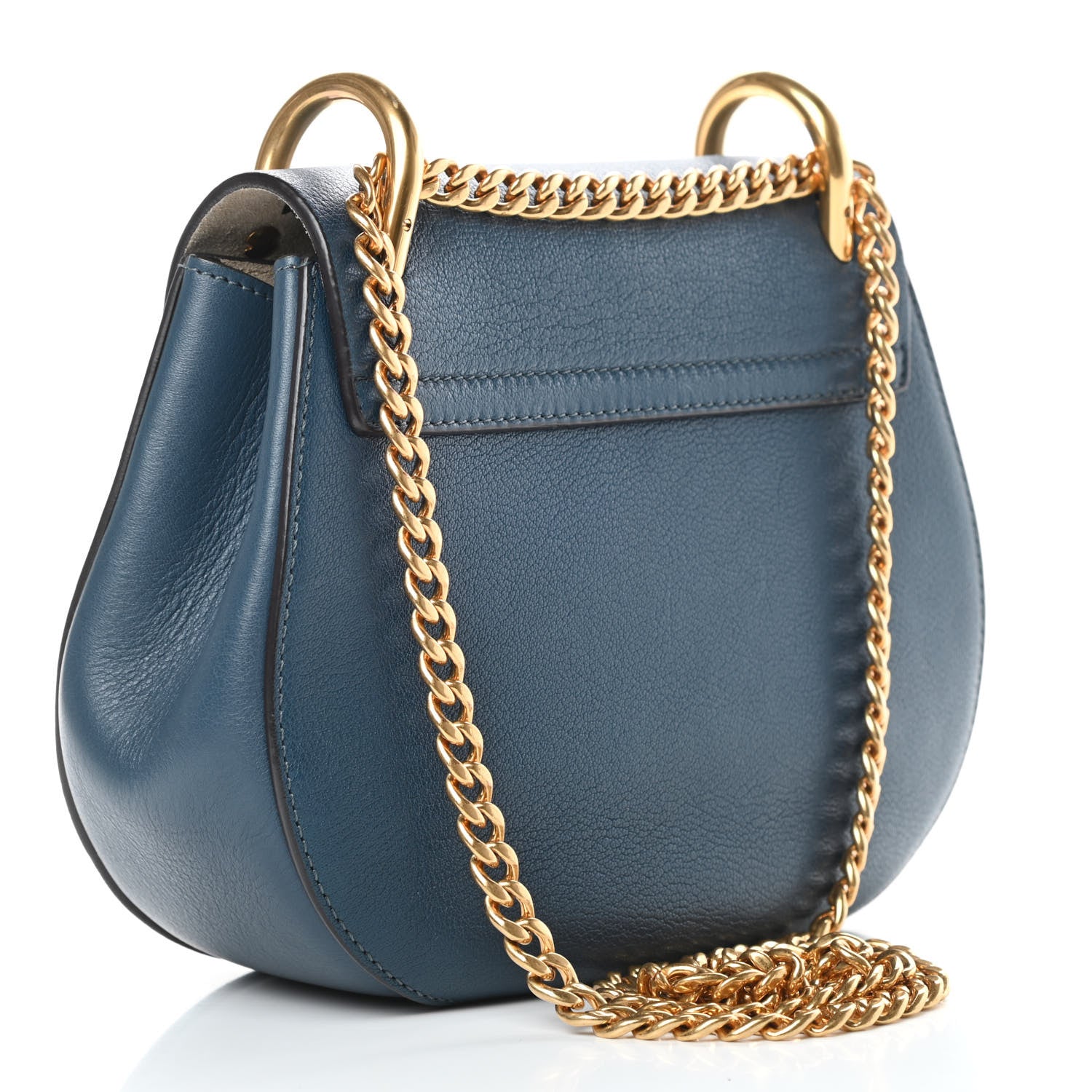 Chloe Goatskin Drew Shoulder Bag Denim Blue 4 of 13