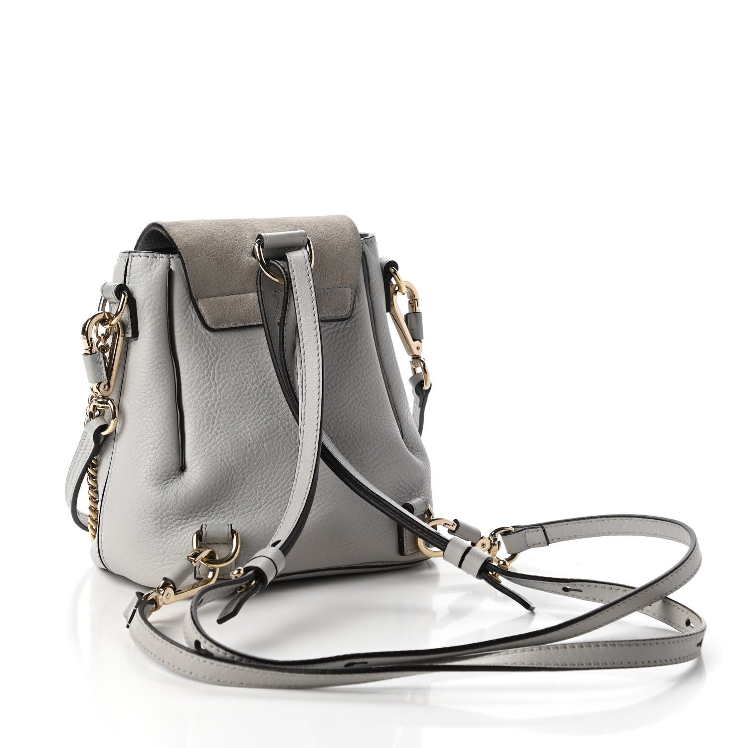 Chloe Suede Calfskin Mini Faye Backpack Airy Grey 3 of 10