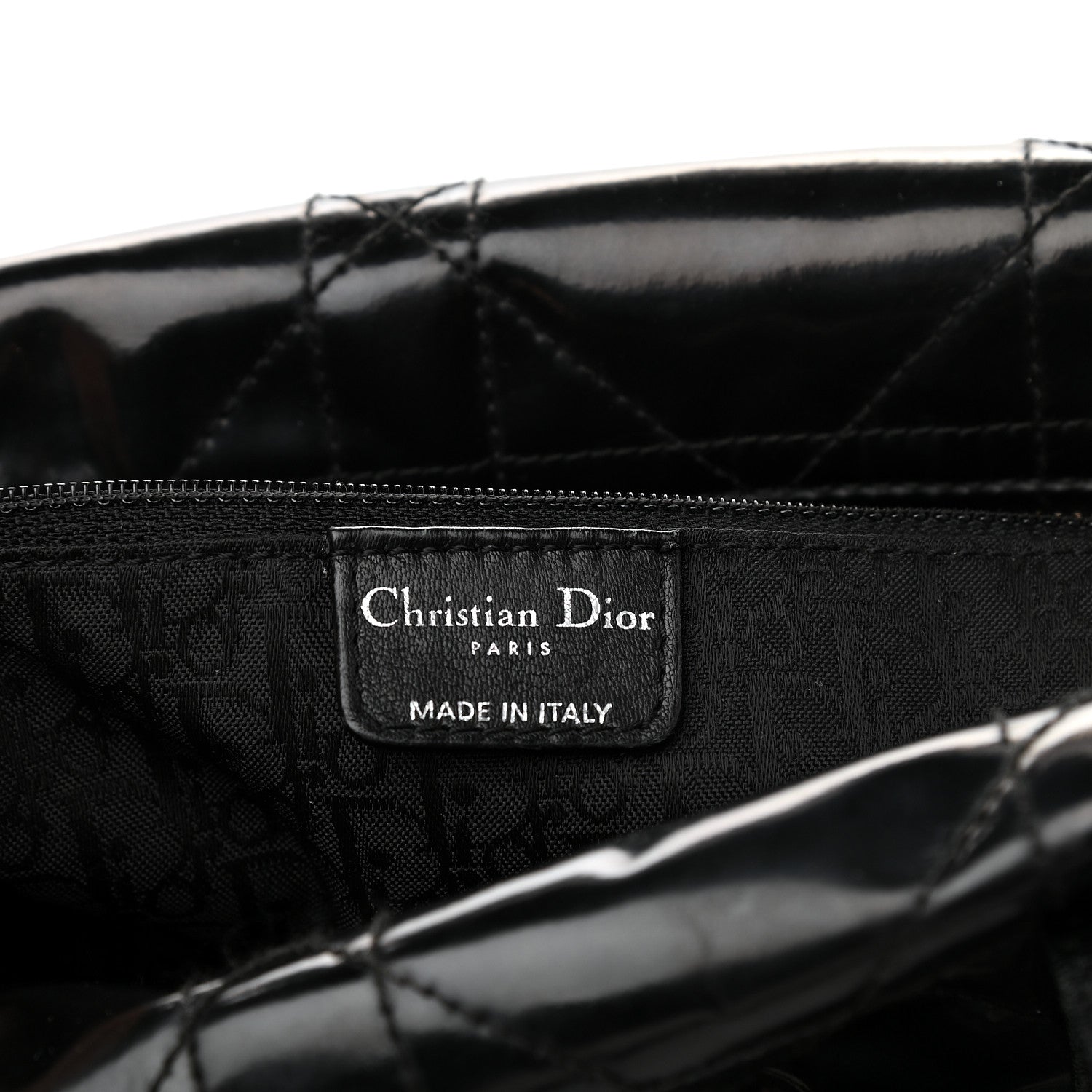 Christian Dior Vinyl Cannage Duffle Black 6 of 11