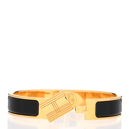 Hermes Enamel Narrow Clic Cadenas Bracelet PM Black 5 of 5