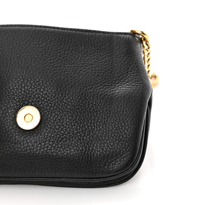 Gucci Pebbled Calfskin Small 1973 Chain Shoulder Bag Black 11 of 11
