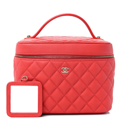 Chanel Caviar Quilted Large Vanity Pouch Red 1 of 12