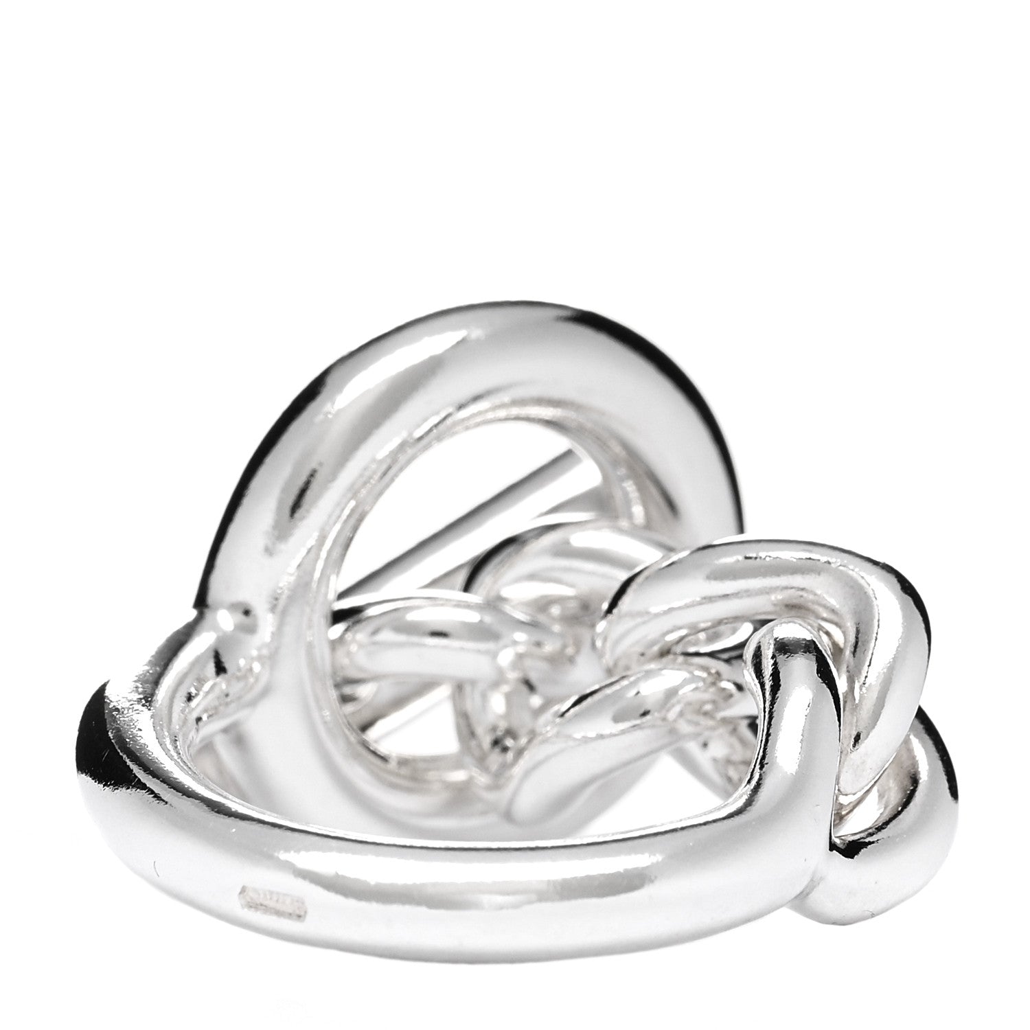 Hermes Sterling Silver GM Croisette Ring 50 5.25 4 of 5