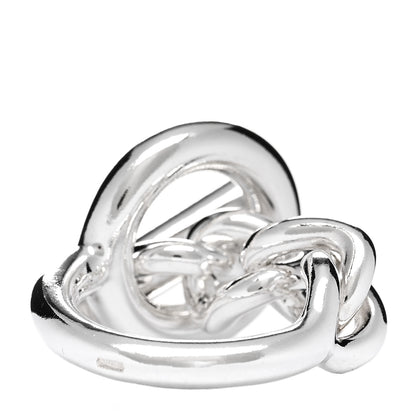 Hermes Sterling Silver GM Croisette Ring 50 5.25 4 of 5