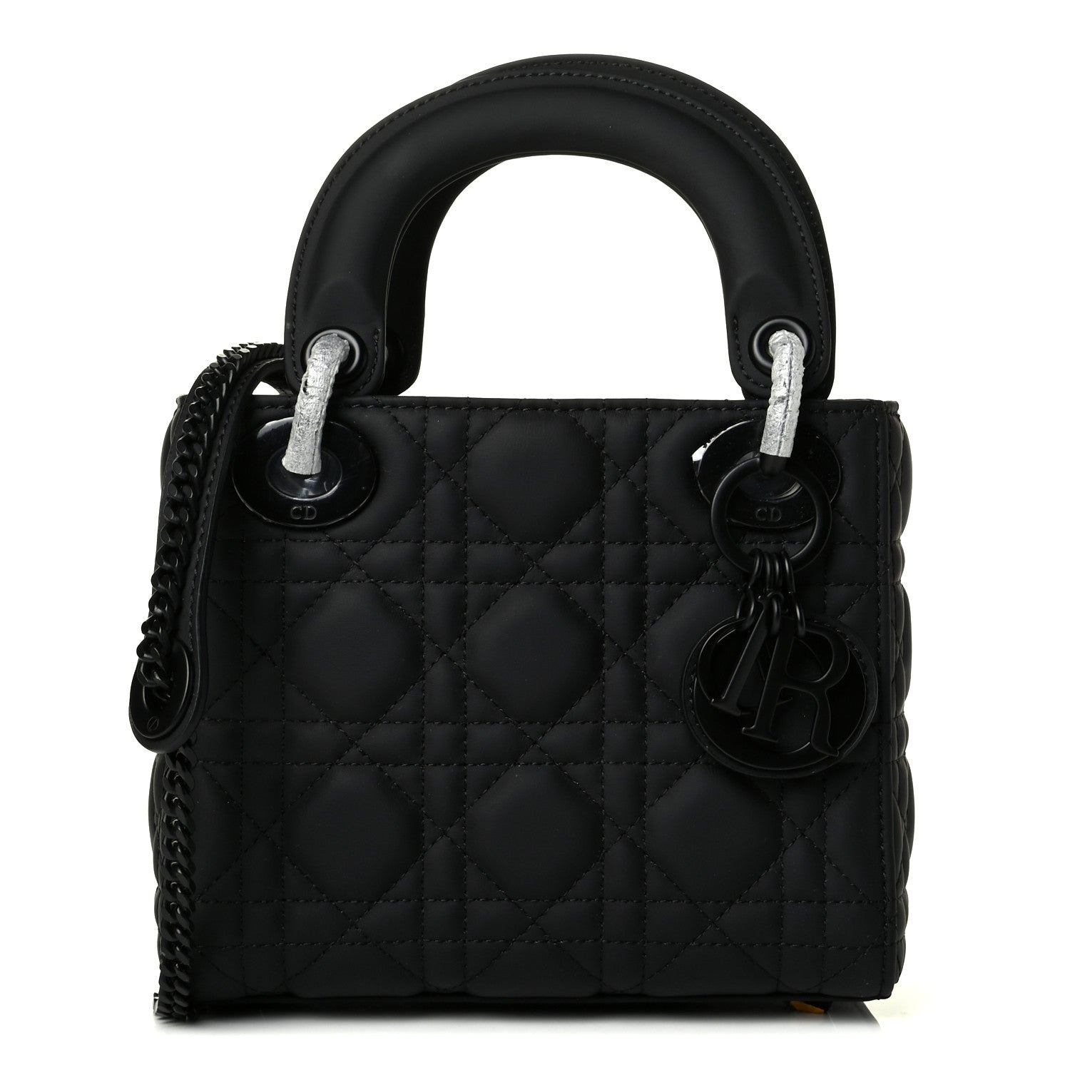 Christian Dior Ultra Matte Calfskin Cannage Mini Lady Dior Black 1 of 7