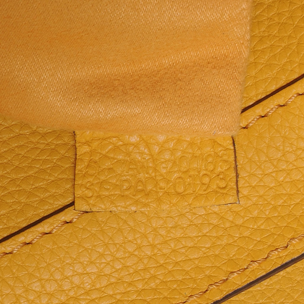 Celine Drummed Calfskin Mini Luggage Saffron 8 of 8