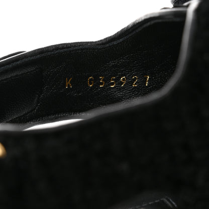 Chanel Tweed Velcro Dad Sandals 40 Black 6 of 9
