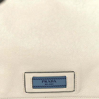 Prada Glace Calf Etiquette Flap Bianco Astra 9 of 11