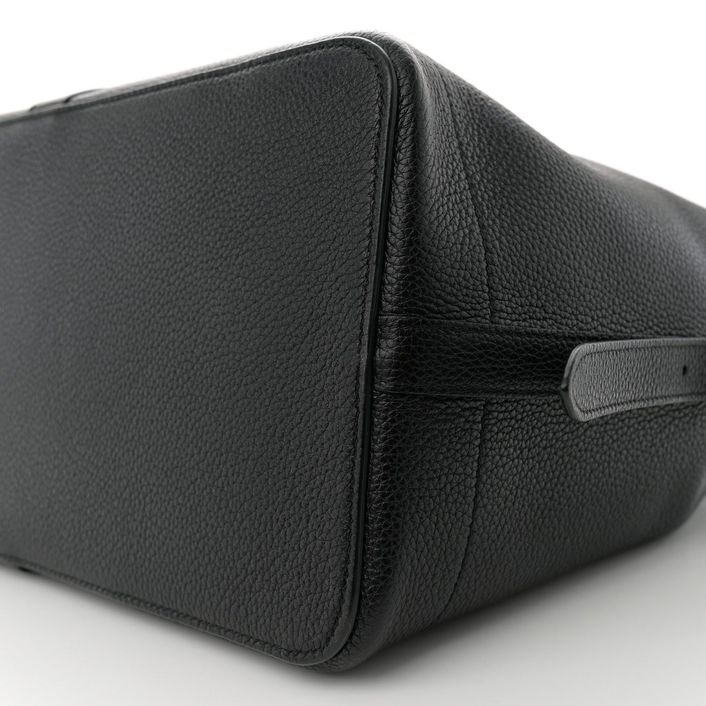 Grained Calfskin Medium Cabas De France Black