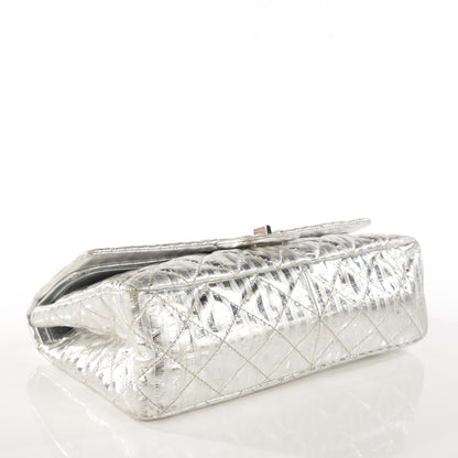 Chanel Metallic Calfskin Striped 2.55 Reissue 227 Silver 4 of 10