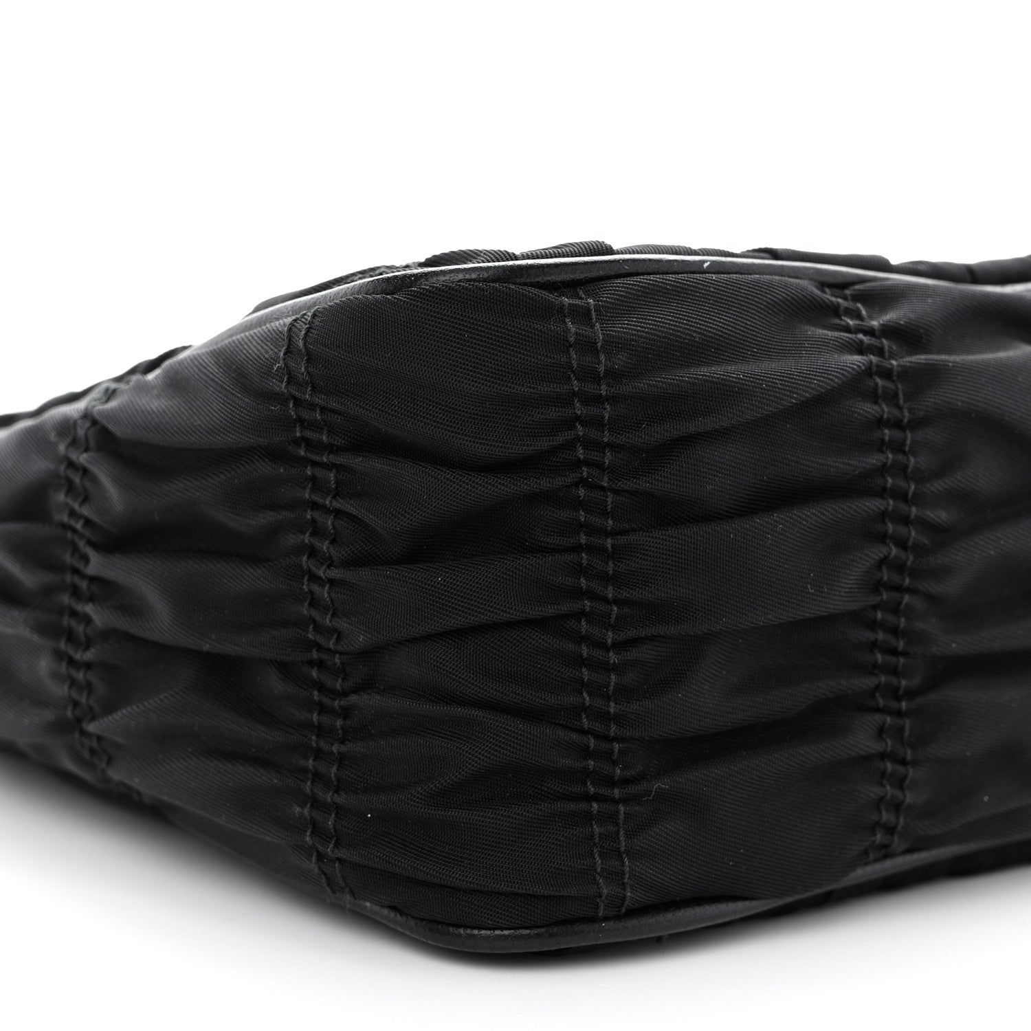 Prada Tessuto Nylon Gaufre Shoulder Bag Black 10 of 11