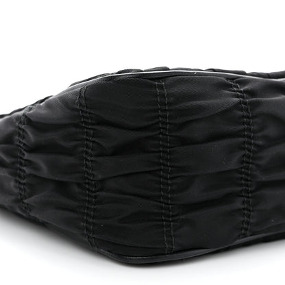 Prada Tessuto Nylon Gaufre Shoulder Bag Black 10 of 11