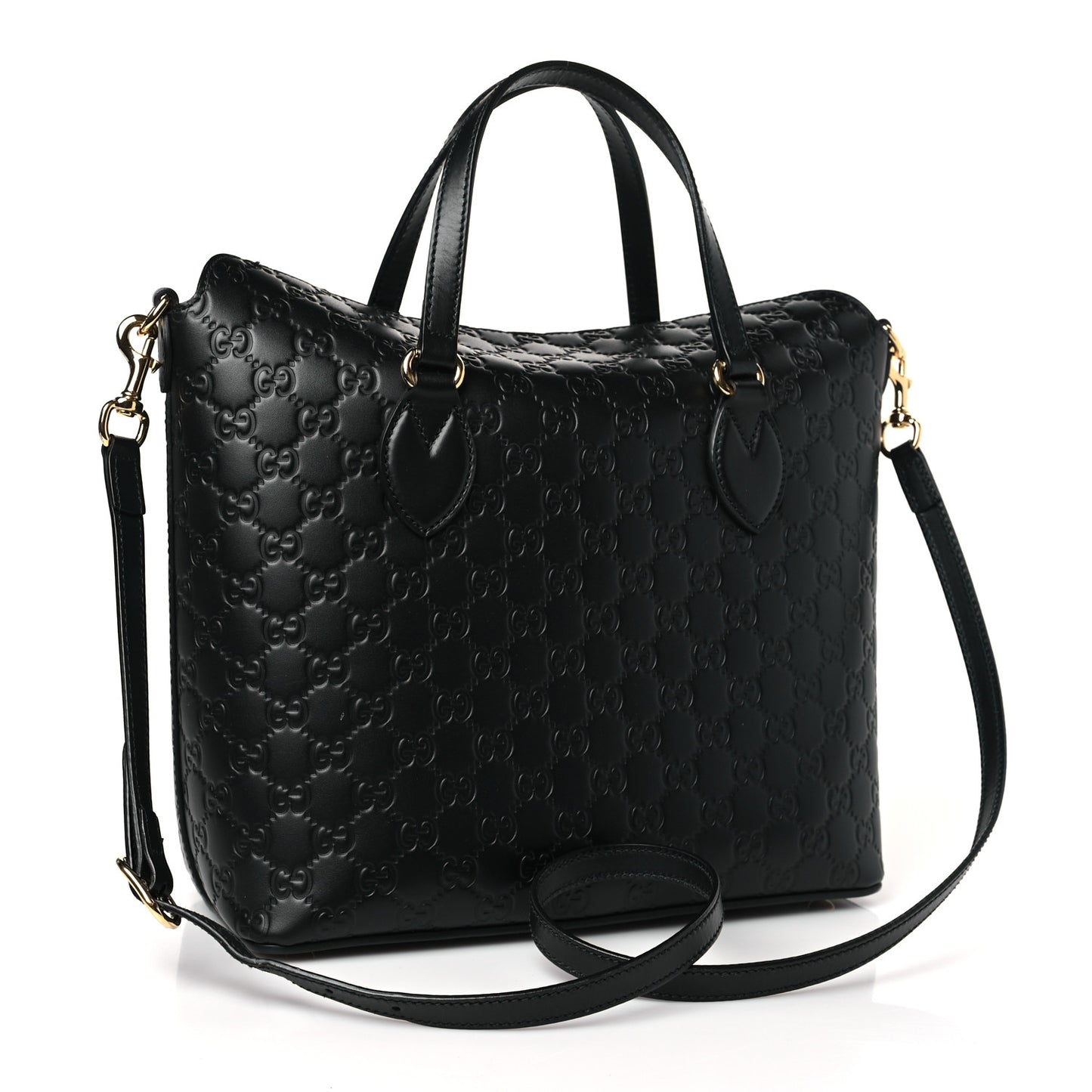 Guccissima Linea A Foldover Tote Black