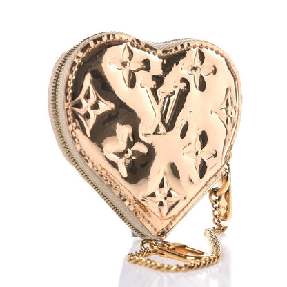Louis Vuitton Monogram Miroir Heart Coin Purse Gold 3 of 7