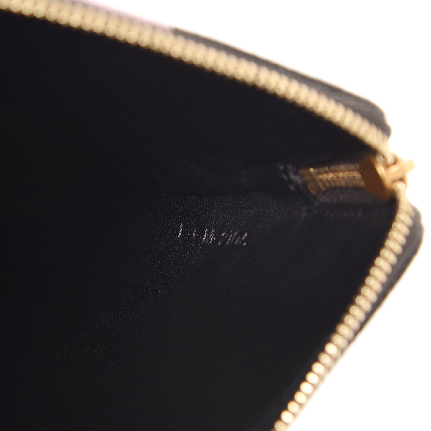 Celine Cotton Canvas Lambskin Striped Solo Clutch Pouch Black 8 of 8