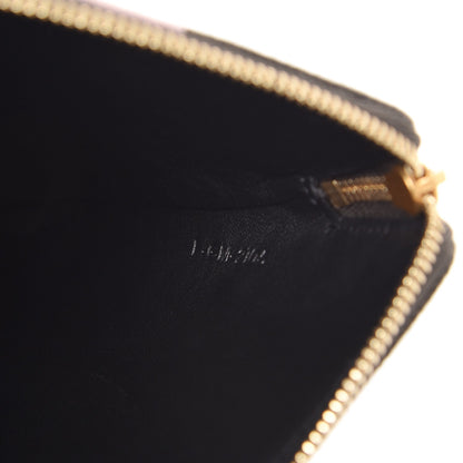 Celine Cotton Canvas Lambskin Striped Solo Clutch Pouch Black 8 of 8