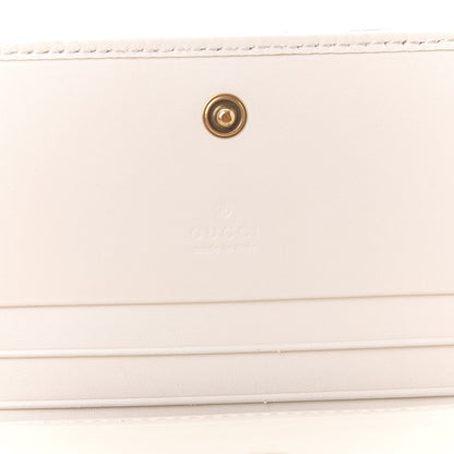 Gucci Calfskin Matelasse Trompe L'Oeil Print GG Marmont Card Case Wallet Off White 8 of 10