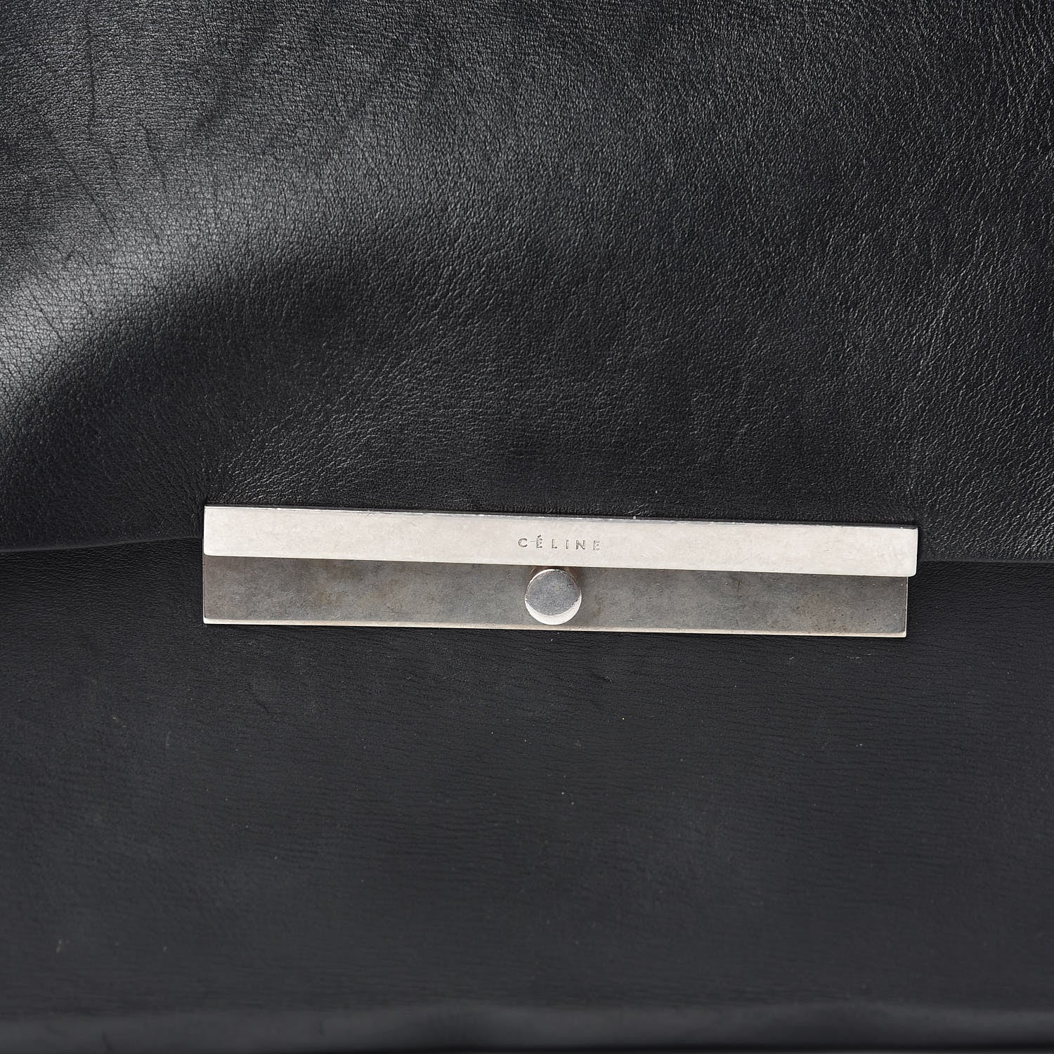 Celine Smooth Calfskin Blade Chain Flap Black 9 of 17