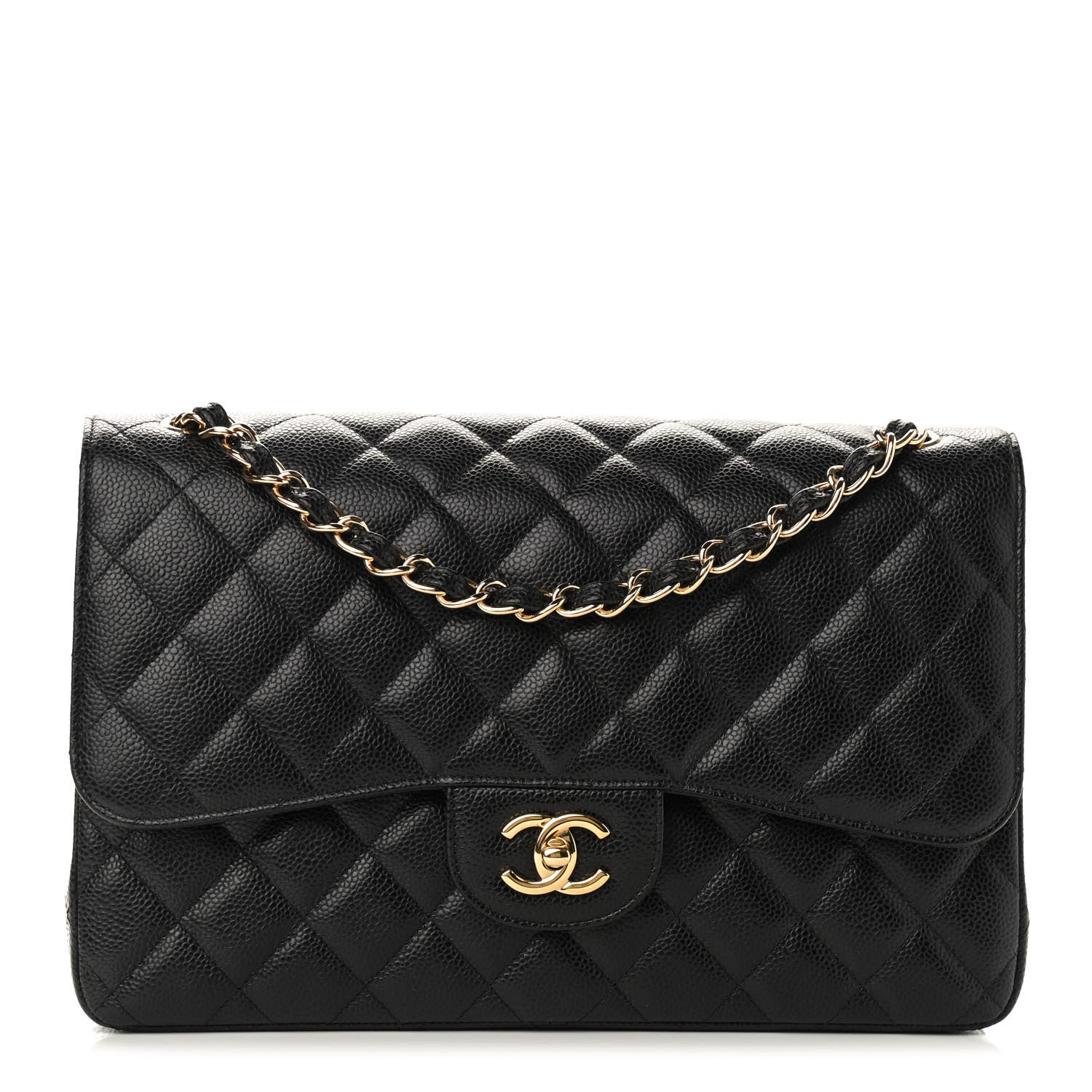 Chanel Caviar Quilted Jumbo Double Flap Black 1 of 9
