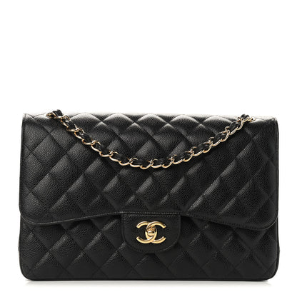 Chanel Caviar Quilted Jumbo Double Flap Black 1 of 9