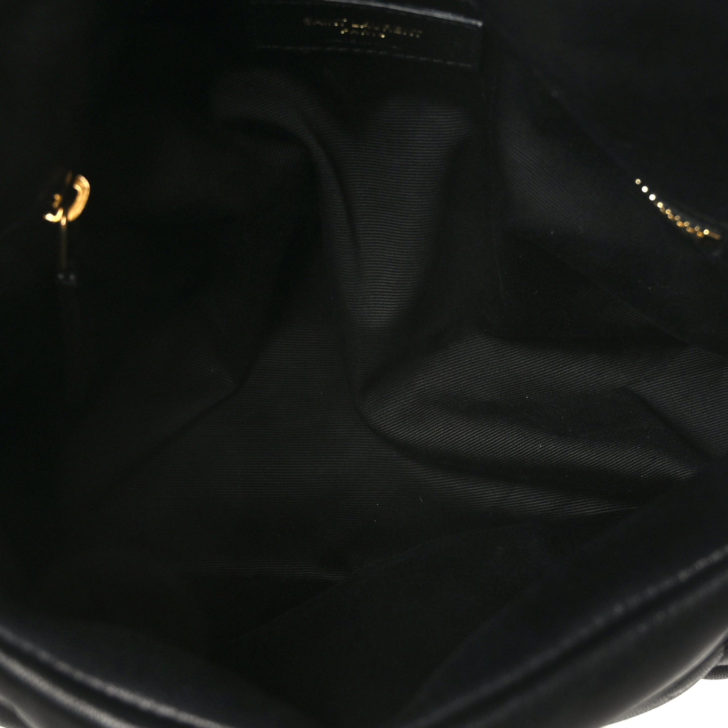 Lambskin Quilted Small Loulou Puffer Monogram Chain Satchel Black
