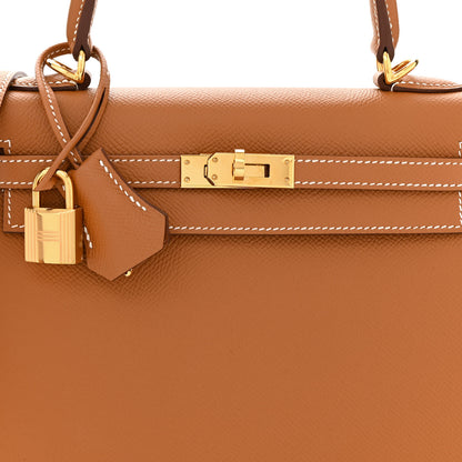 Hermes Epsom Kelly Sellier 25 Gold 8 of 12
