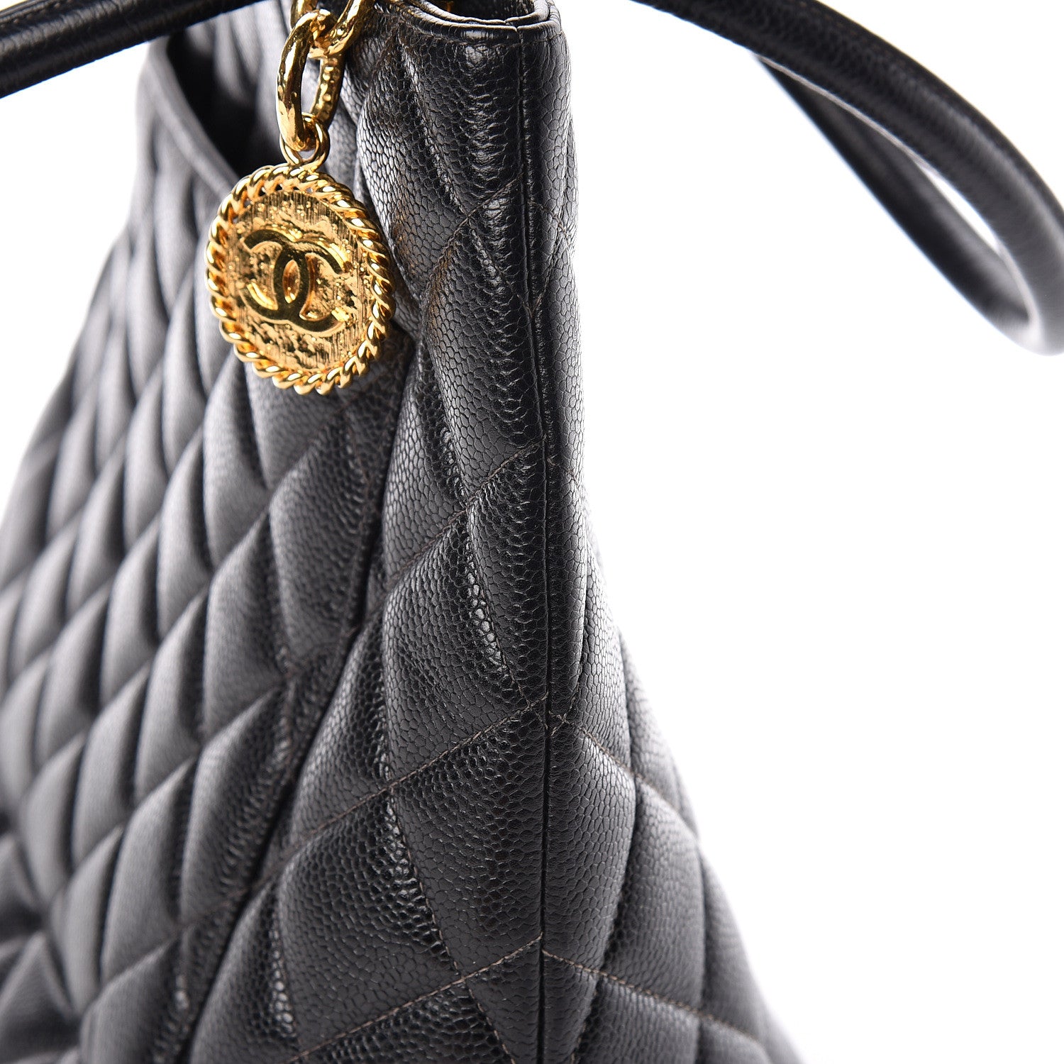 Chanel Caviar Quilted Medallion Tote Black 12 of 13