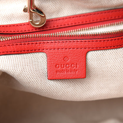 Gucci Pebbled Calfskin Medium Soho Chain Shoulder Bag Tabasco Red 6 of 10