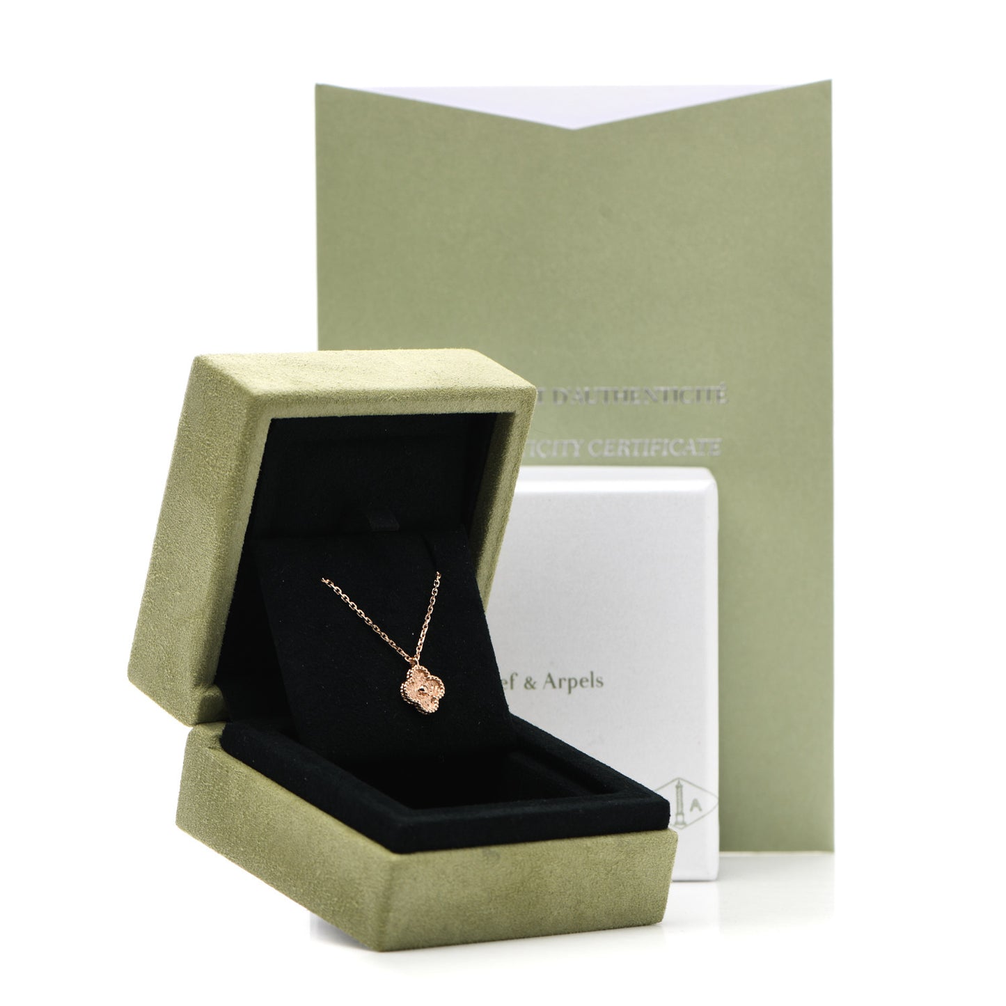 18K Rose Gold Sweet Alhambra Pendant Necklace