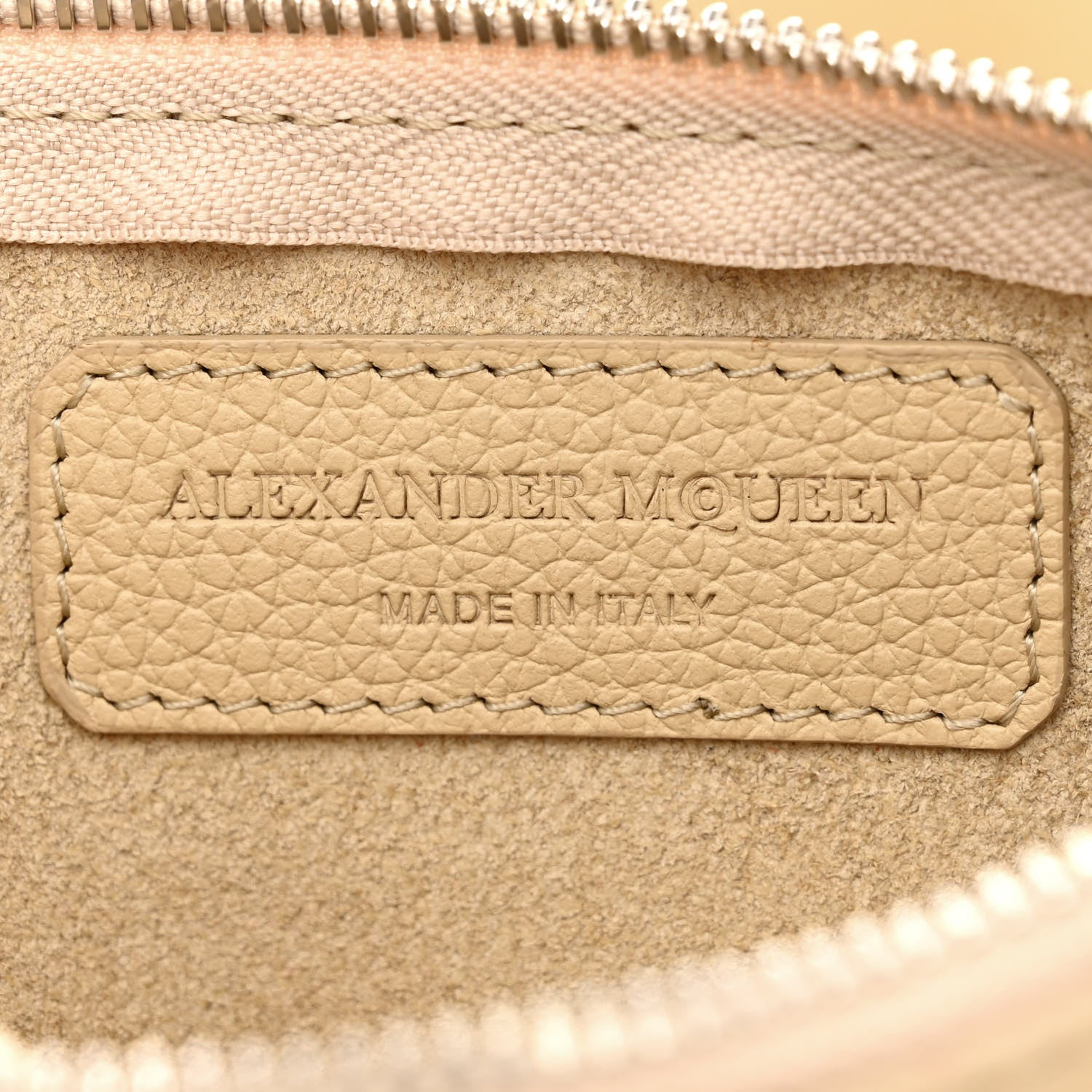 Alexander McQueen Grained Calfskin Skull Open Shopper Tote Blonde 8 of 13