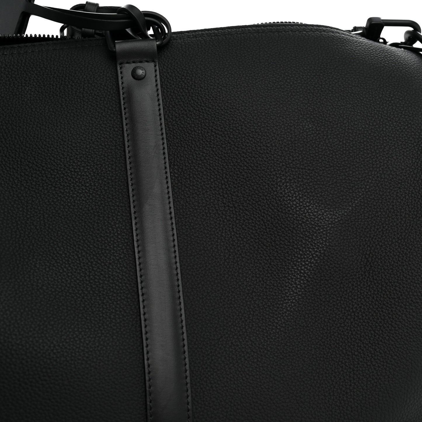 Grained Calfskin Aerogram Keepall Bandouliere 50 Black