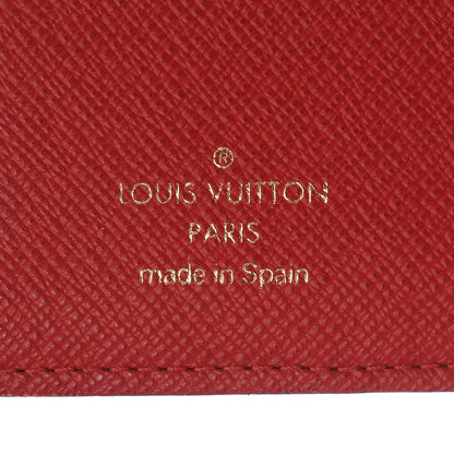Louis Vuitton Damier Ebene Koala Small Ring Agenda Cover Red 6 of 9