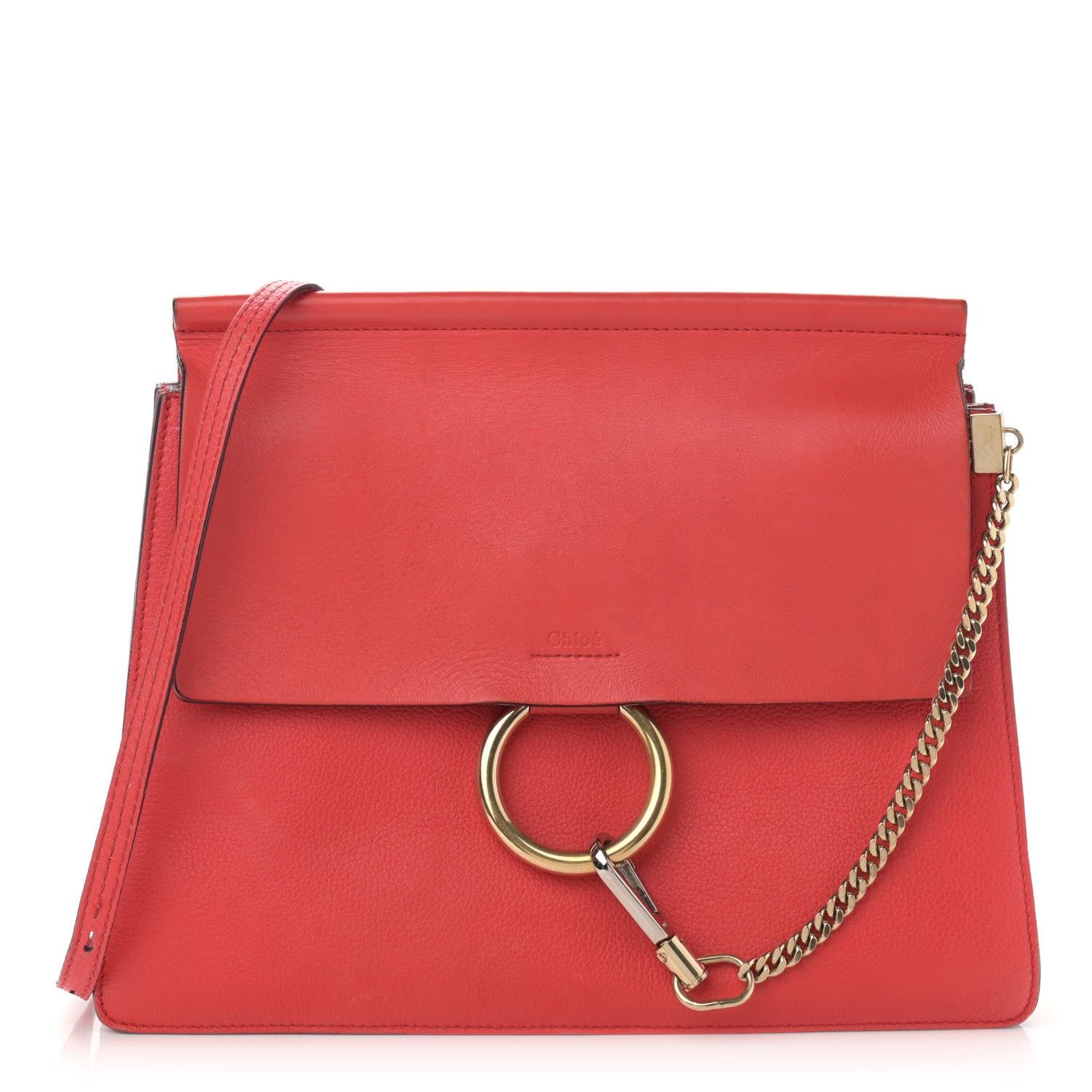 Chloe Calfskin Medium Faye Shoulder Bag Red 1 of 12