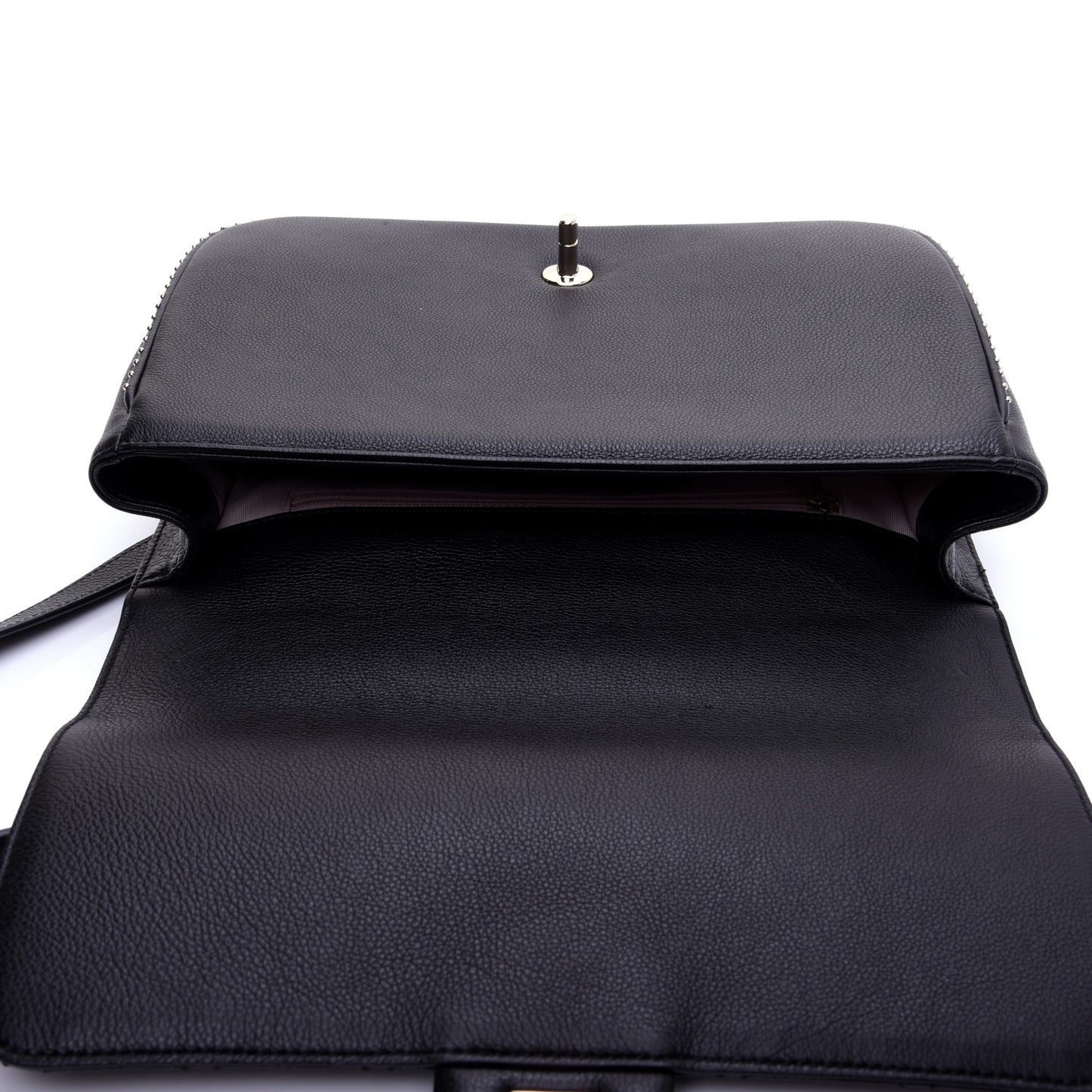 Caviar Quilted Large Studded Flap Black