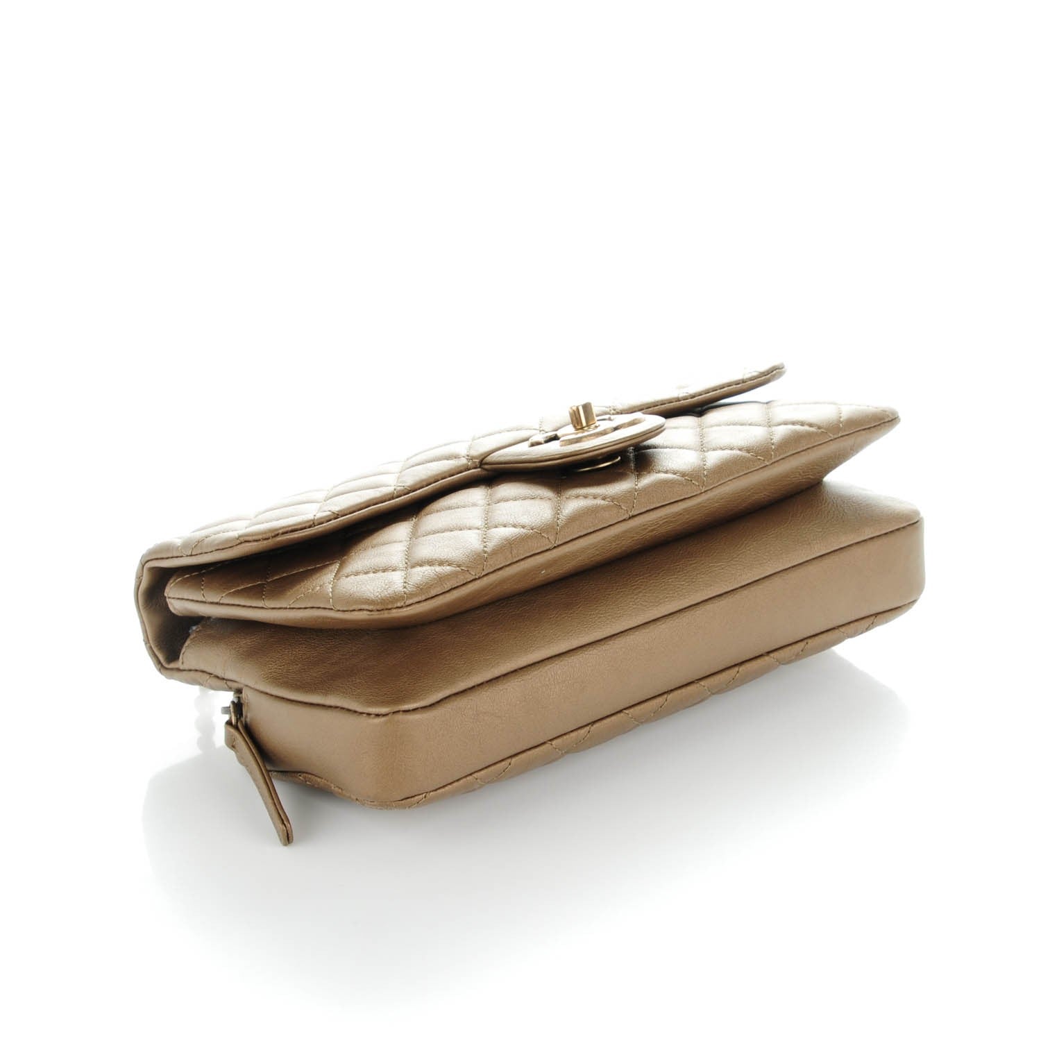 Chanel Calfskin CC Crown Small Flap Gold 4 of 10