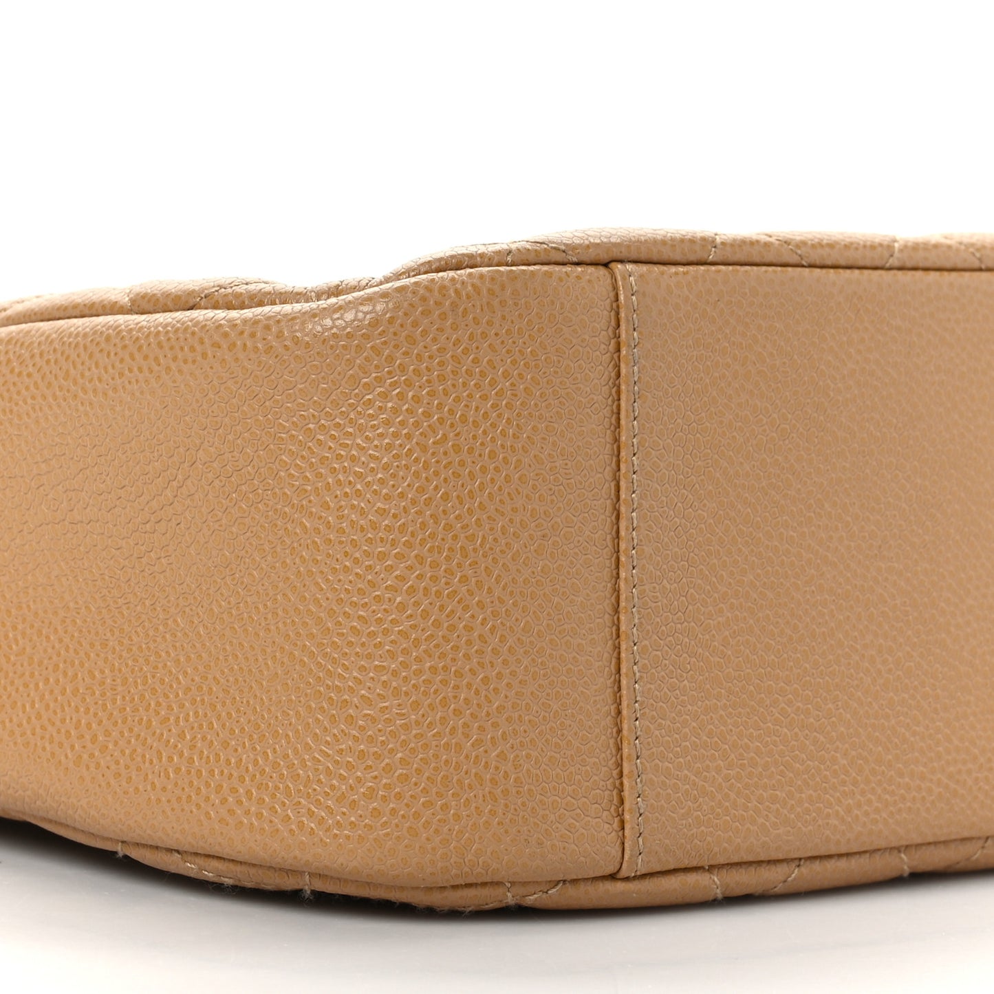 Caviar Quilted Timeless CC Shoulder Bag Beige